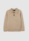 Children's Beige Polo Neck Sweater Regular Fit_0