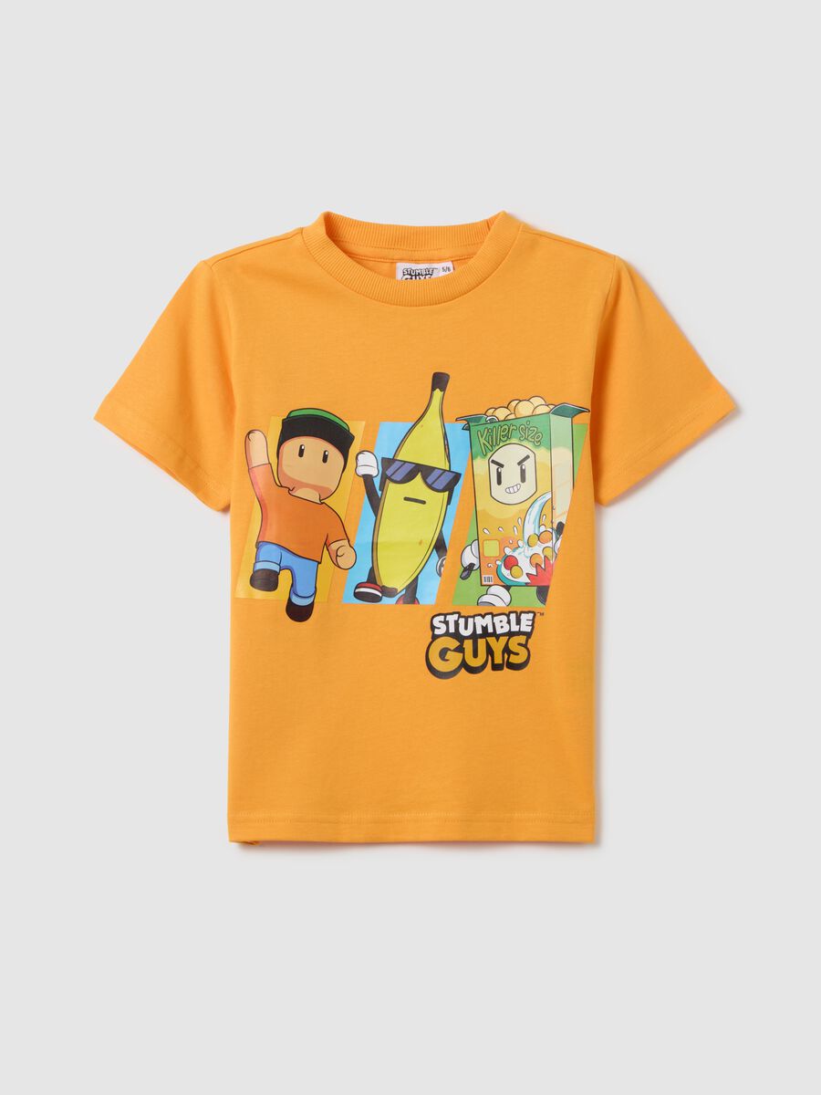 Orange pure cotton kids' t-shirt with regular fit_0