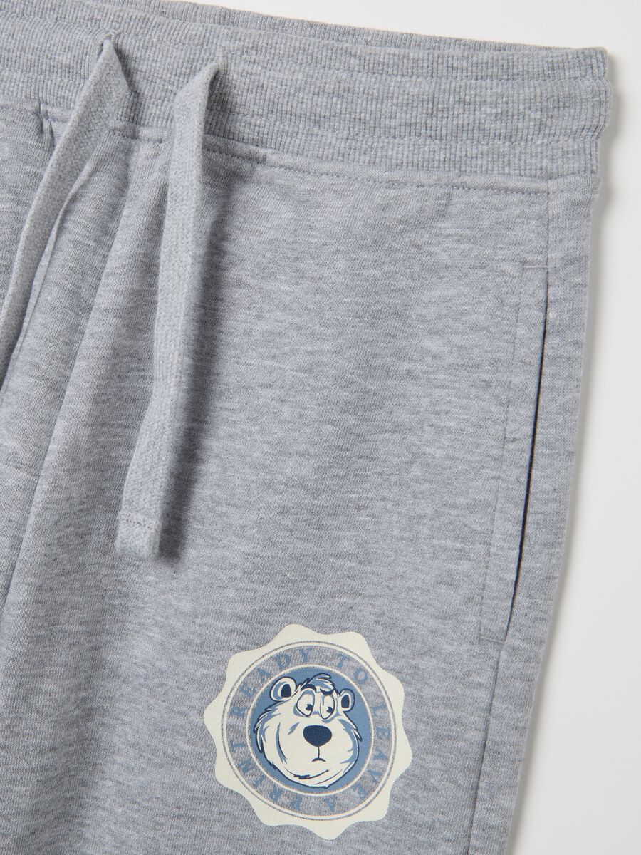Pantaloni da bambino in puro cotone grigi regular fit_2