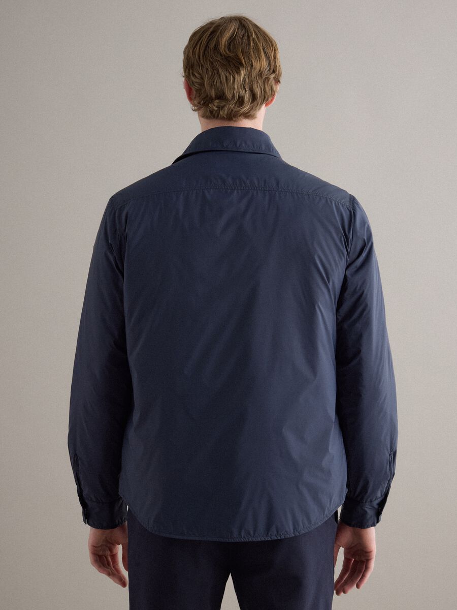 Blue lightweight regular fit jacket with zip_2