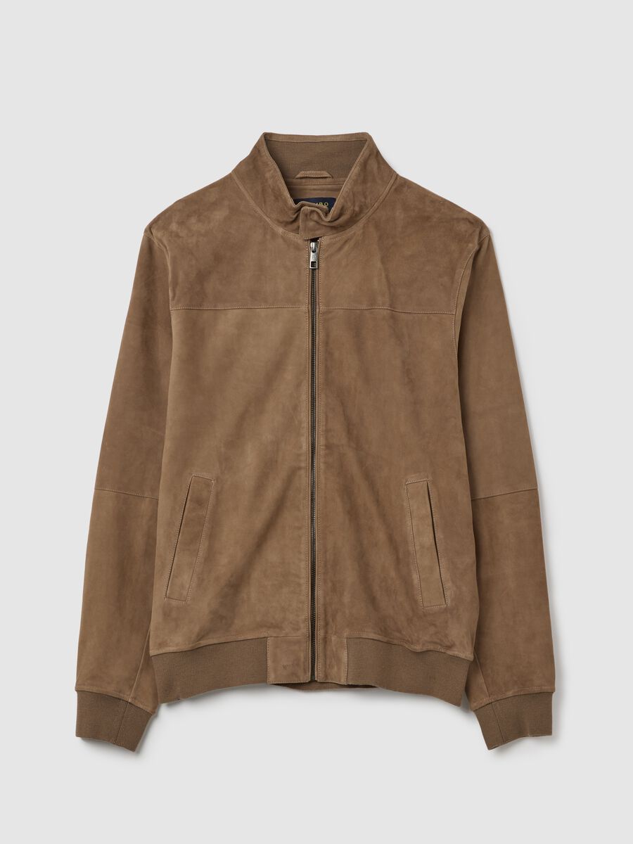 Bomber jacket in suede leather_4