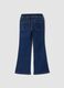 Blue flared cotton and stretch viscose jeggings_1