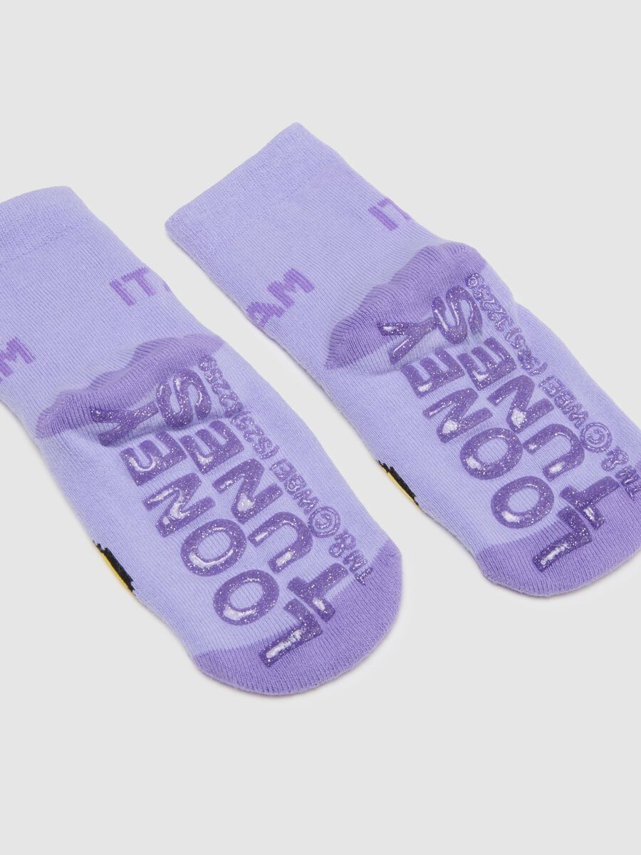 Purple cotton stretch socks for girls Looney Tunes x Italia Team_1