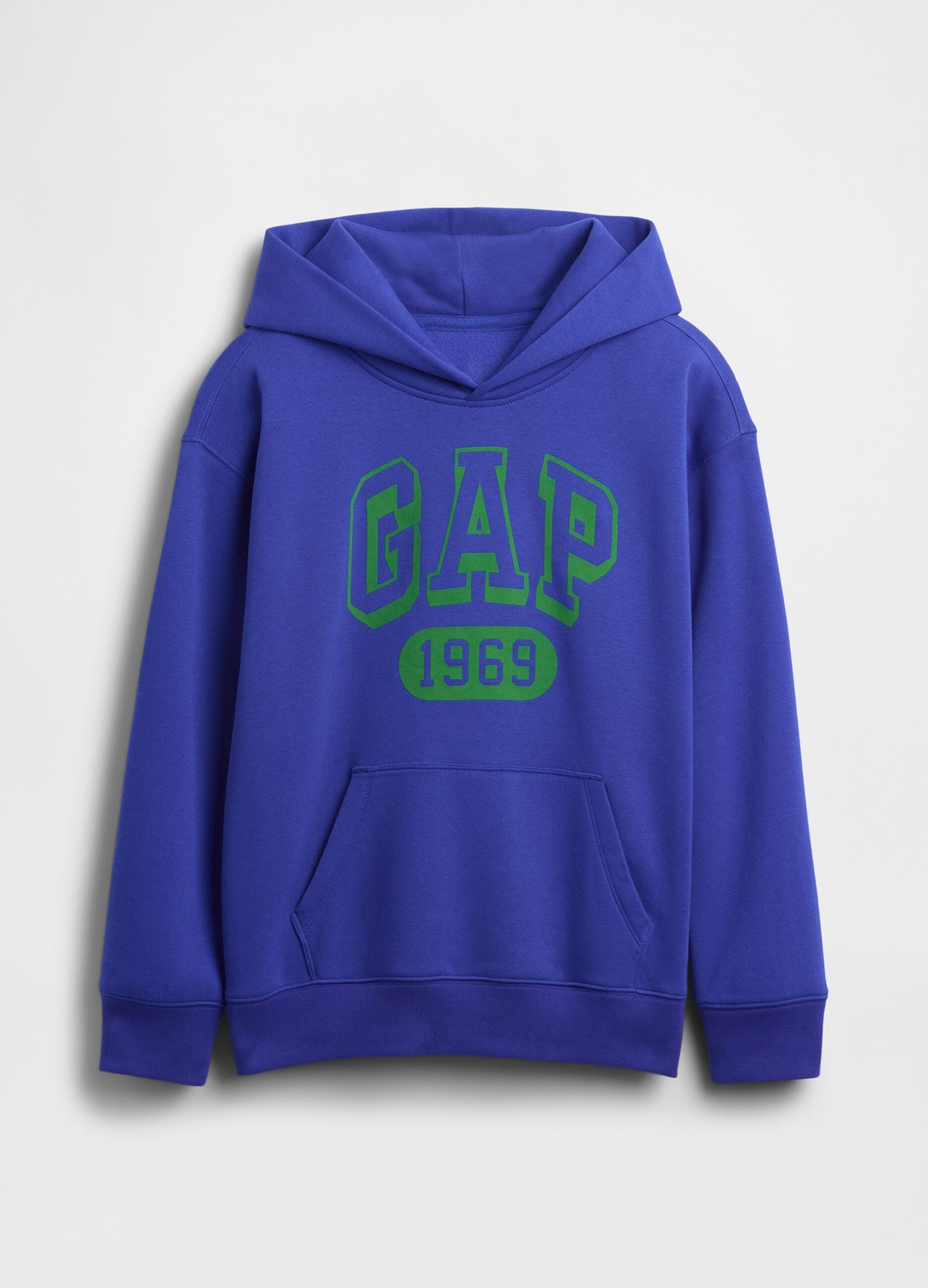 Blue hoodie for boys with logo