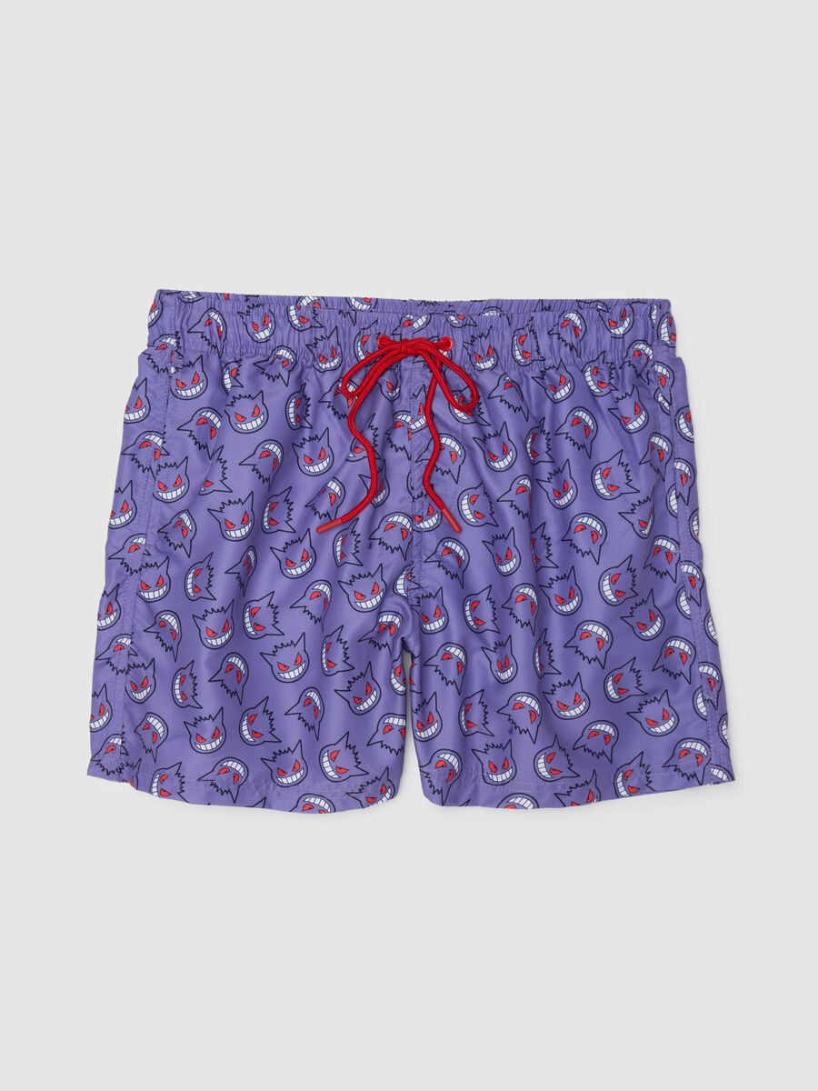 Costume da bagno da uomo in multicolor elasticizzato_0