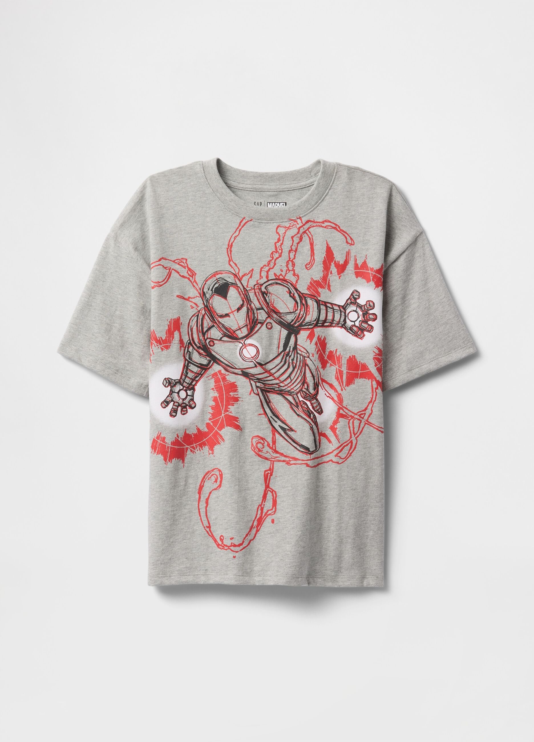 Grey short sleeve T-shirt with Marvel print GAP Kids