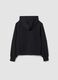 Black hooded sweatshirt in stretchy viscose jersey, regular fit_6