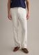 White pure linen chino trousers, regular fit_1