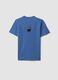 Boys' Regular Fit Blue Cotton T-Shirt with Print_4