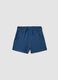 Blue pure cotton shorts with elasticated waist_0