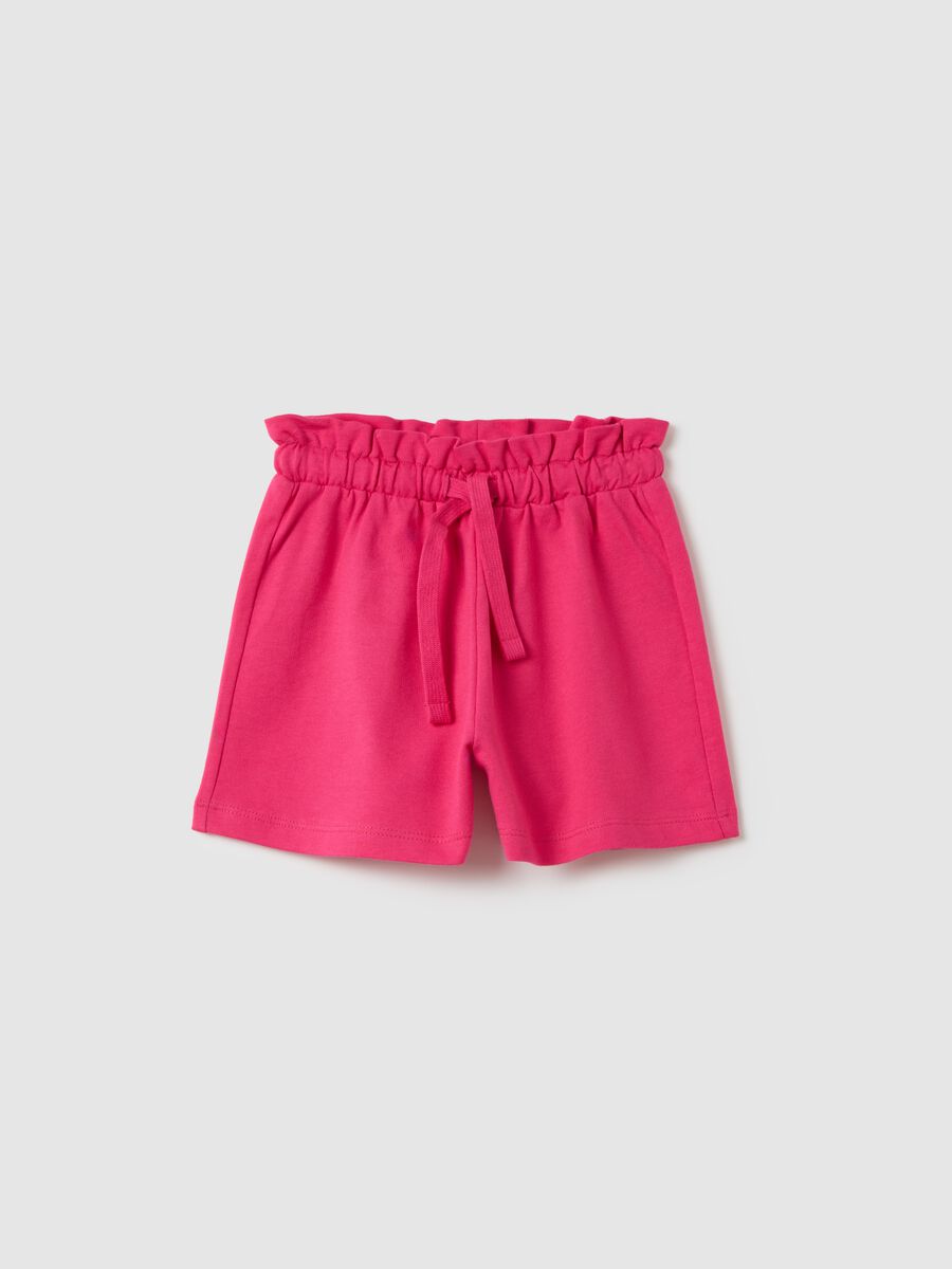Girls' Pink Cotton Shorts_0