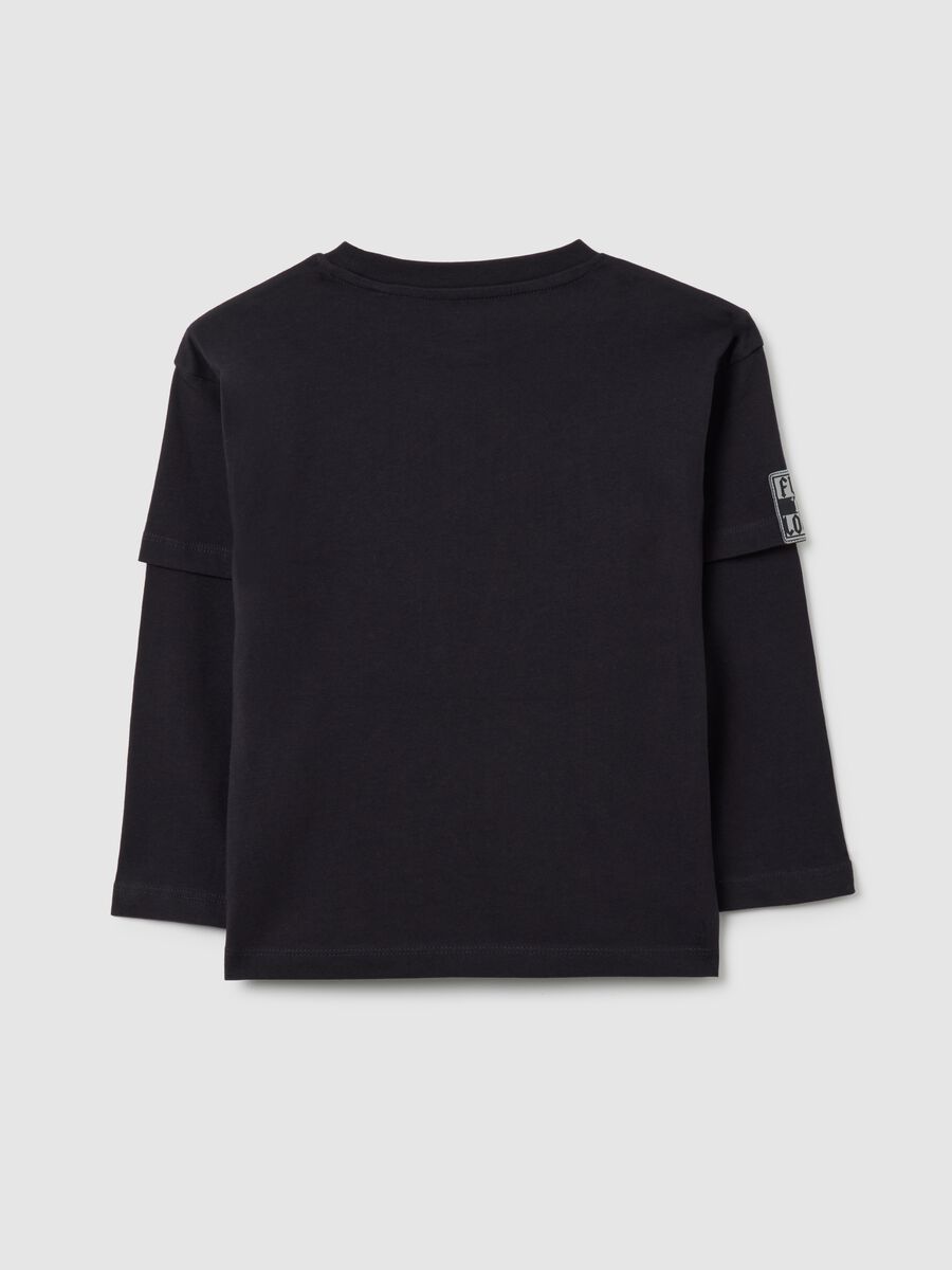 Black Long-Sleeve T-shirt for Kids_1