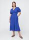 Blue Midi Dress with Short Sleeves_3