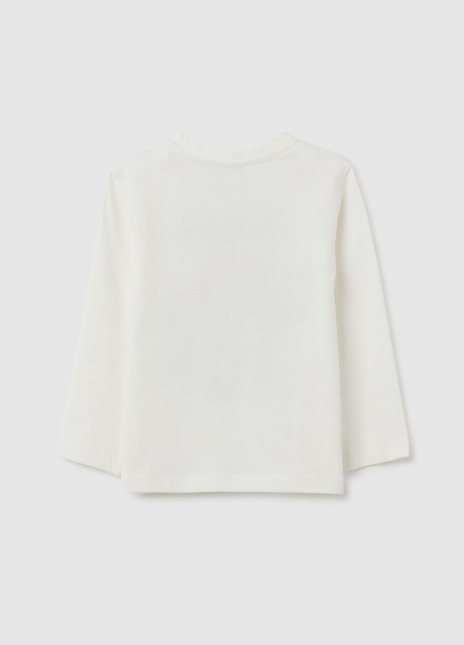 White pure cotton child's T-shirt regular fit
