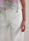 Girls' white straight cotton and Lyocell trousers - regular fit_2