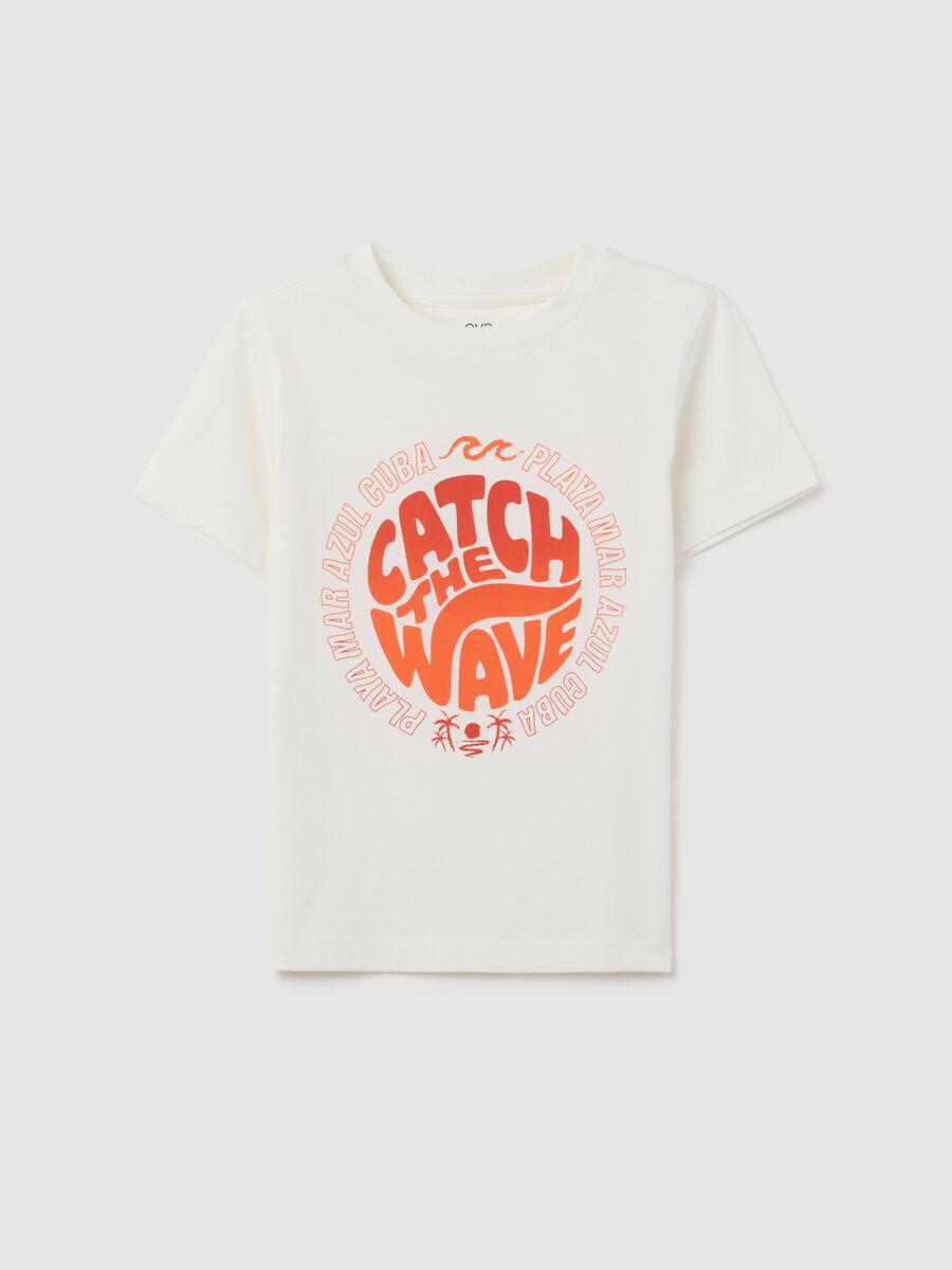 White pure cotton kids' t-shirt regular fit_0