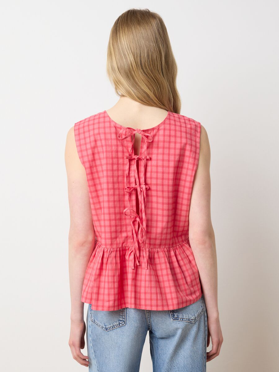 Women's pink cotton-blend top, regular fit_3