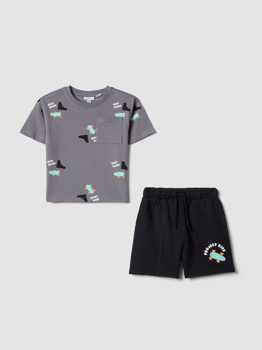 Completo grigio in puro cotone_0