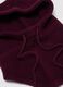 Burgundy stretch wool hood with tie cords_1