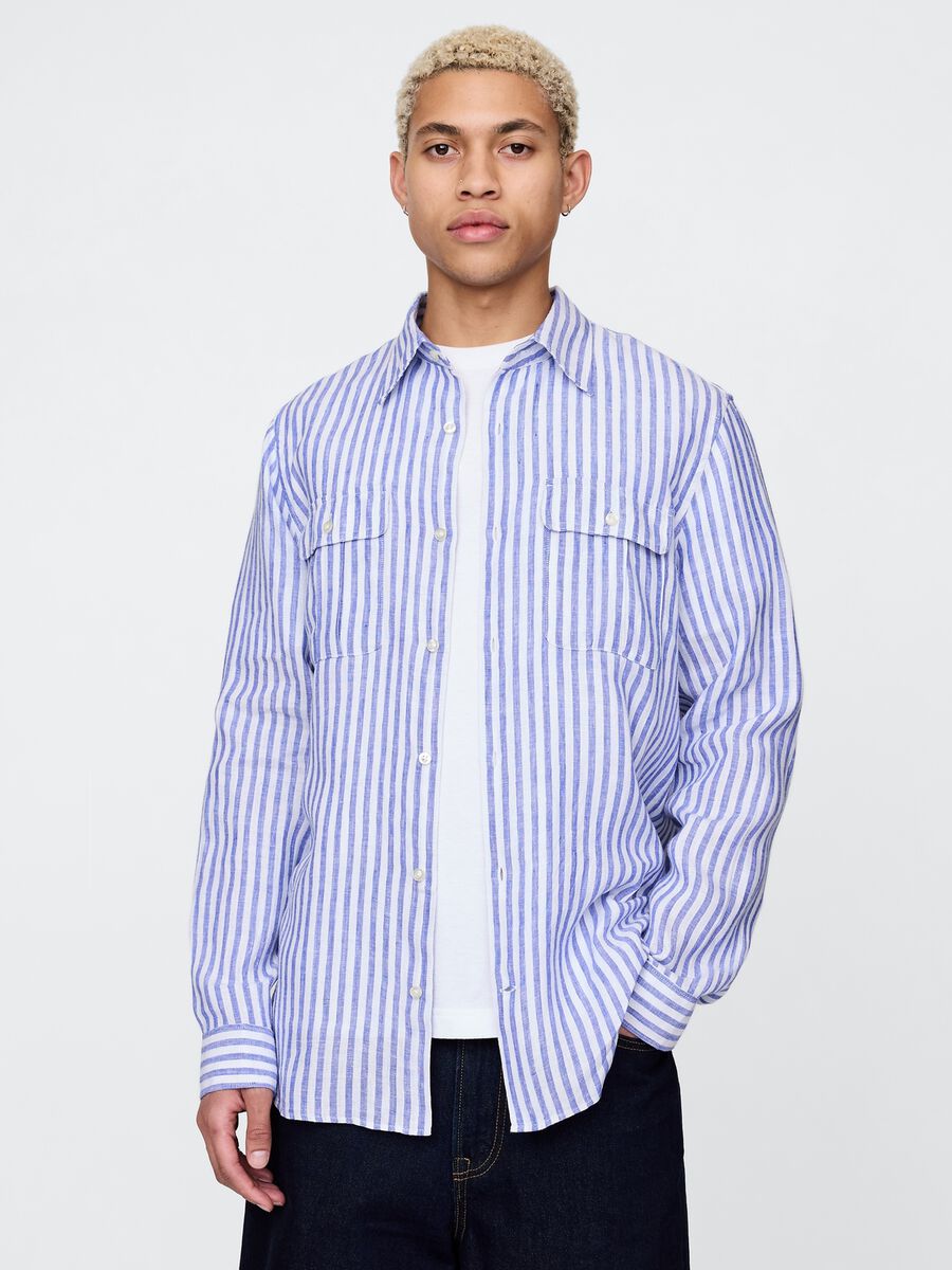 Camicia oversize a righe_0