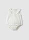 White baby body with ruffles in organic cotton blend_0