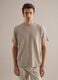 Beige linen-cotton blend regular fit t-shirt_2