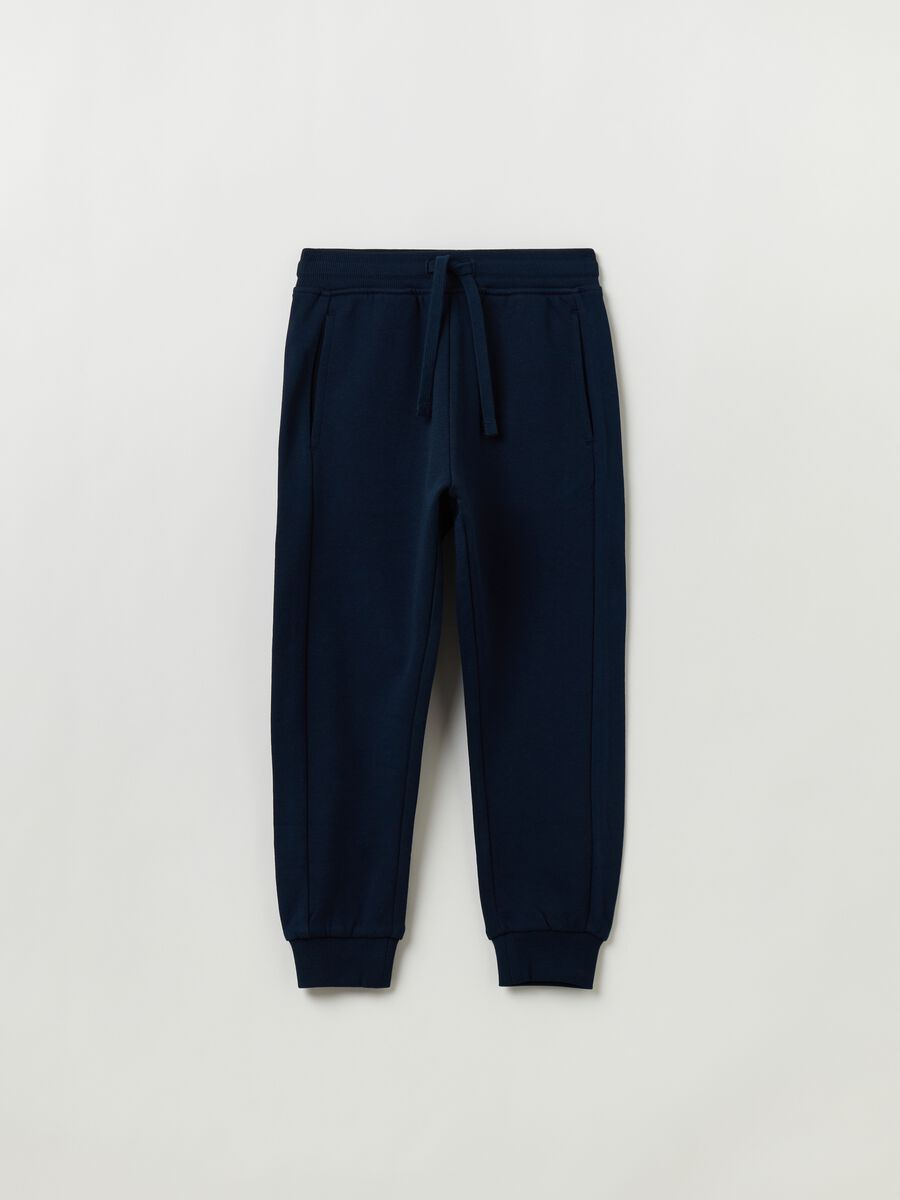 Joggers in felpa con coulisse_0
