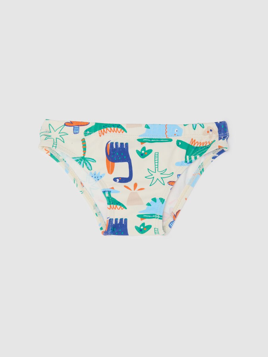 Baby boys’ swimsuit in multicoloured stretch fabric_0