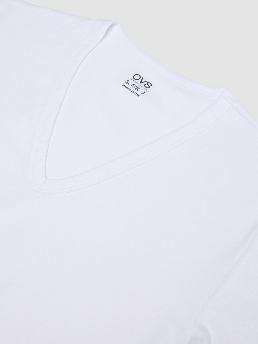 2-pack of white organic cotton T-shirts with deep V-neck_5