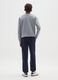 Boys' blue jogger trousers in pure cotton with oversized fit_1
