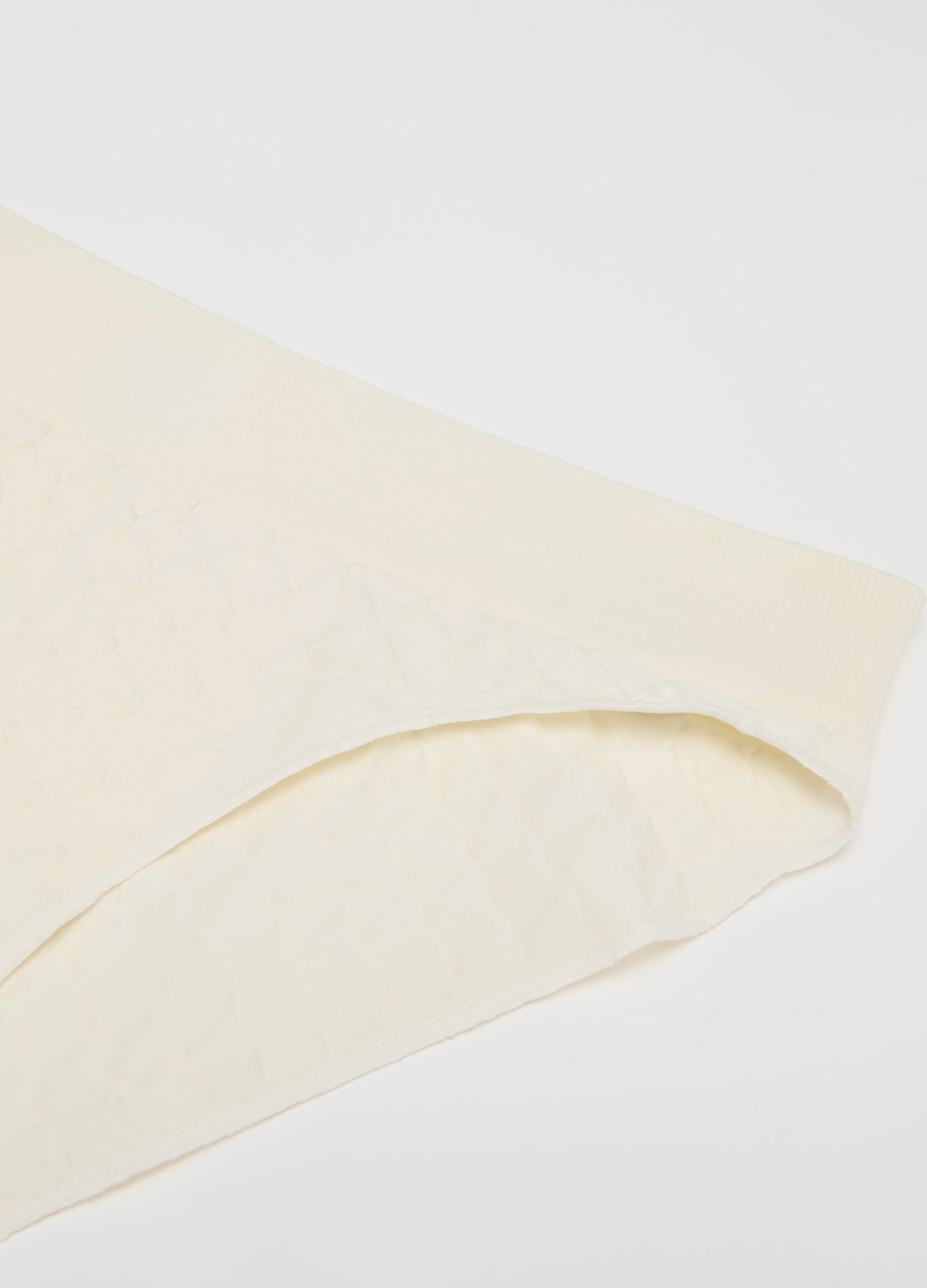 Microfibre briefs with dobby weave