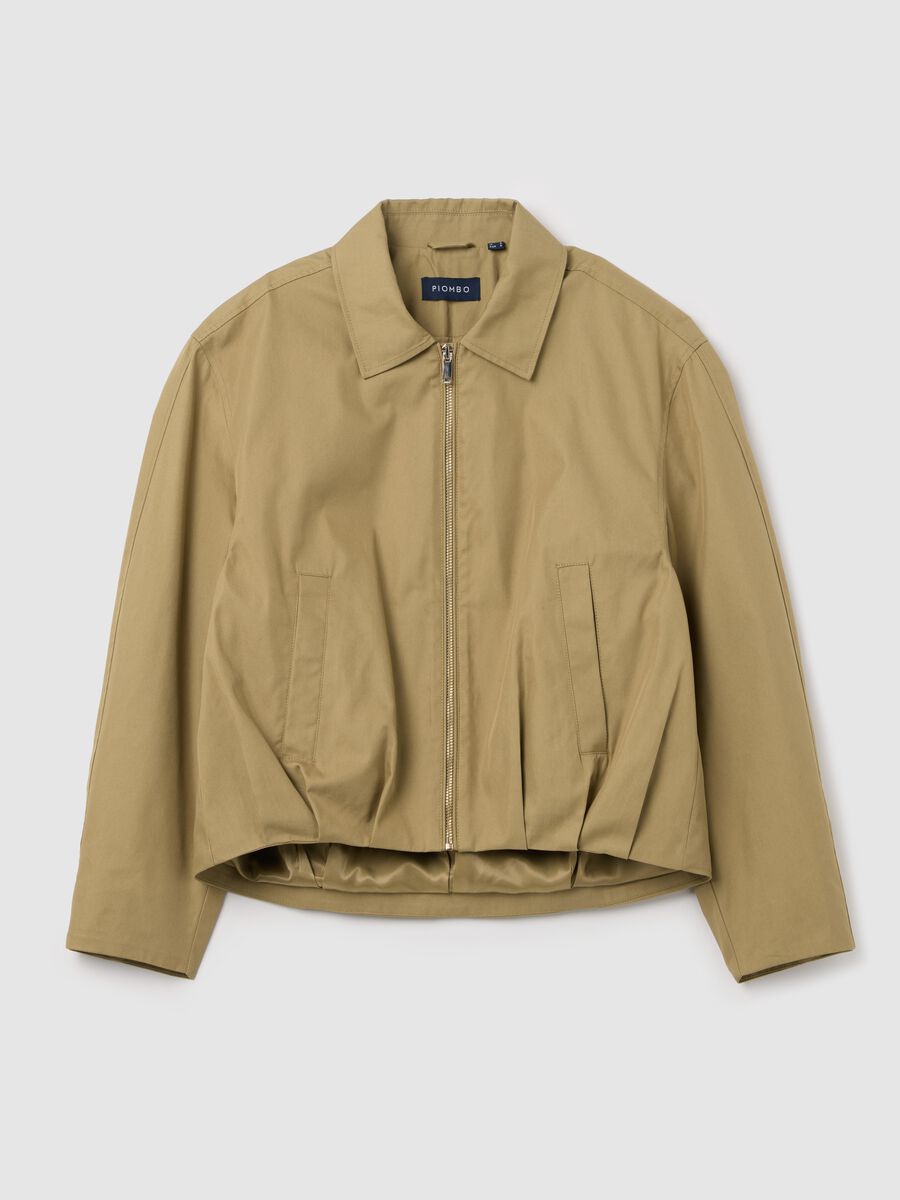 Full-zip bomber jacket with collar_4