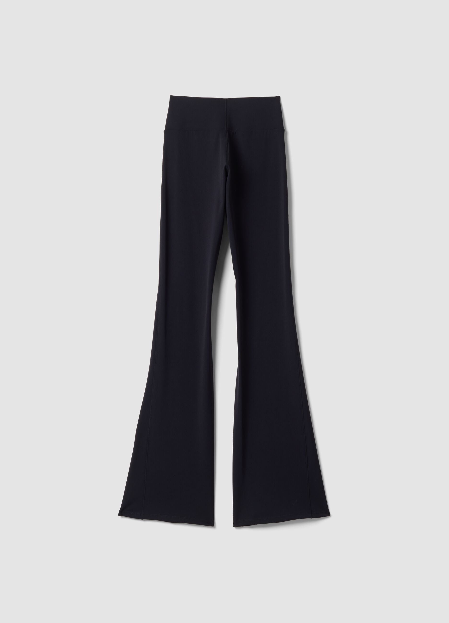 Black flared leggings in stretch fabric &ndash; ALTAVIA STUDIO