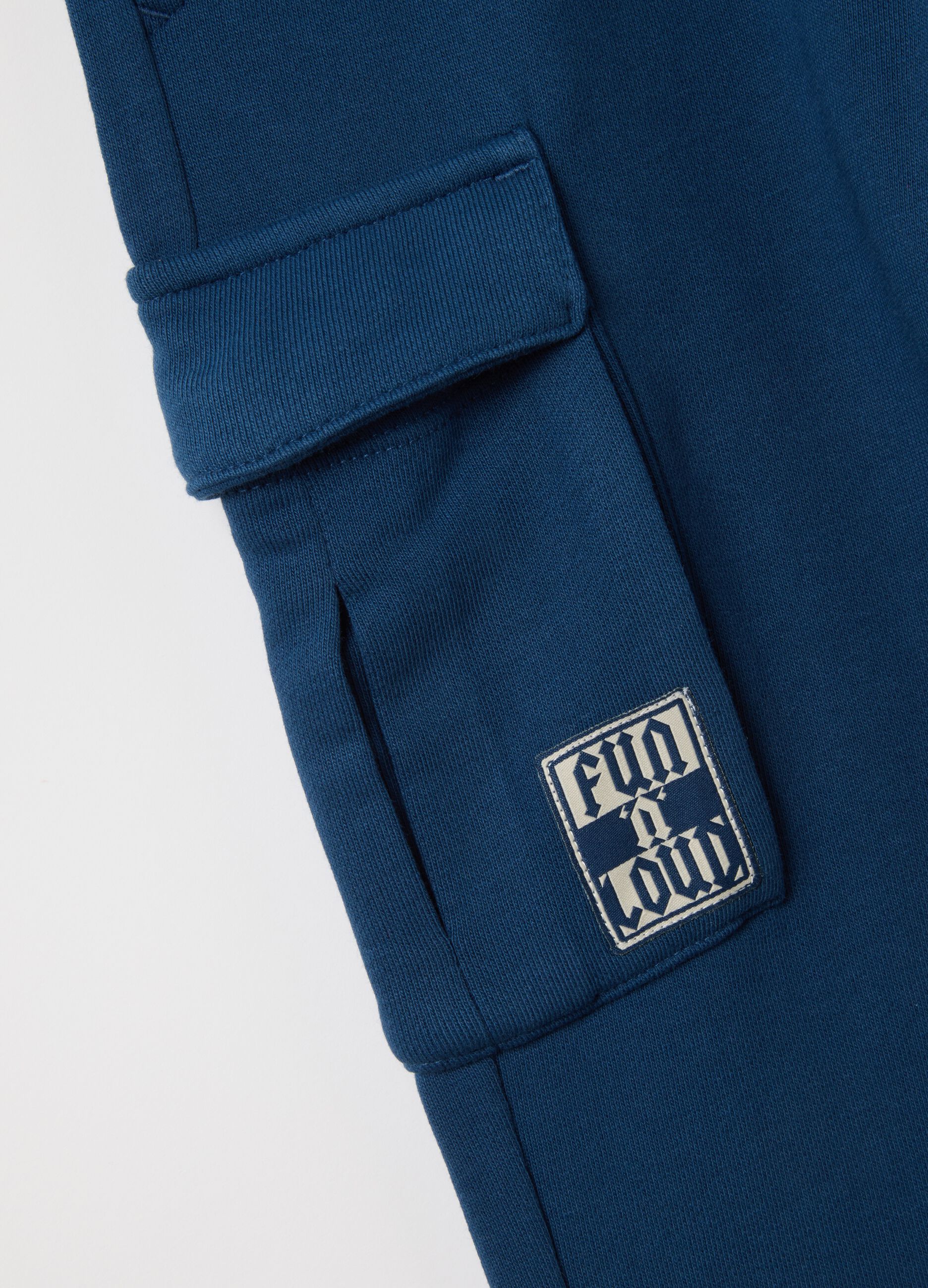 Blue cotton trousers