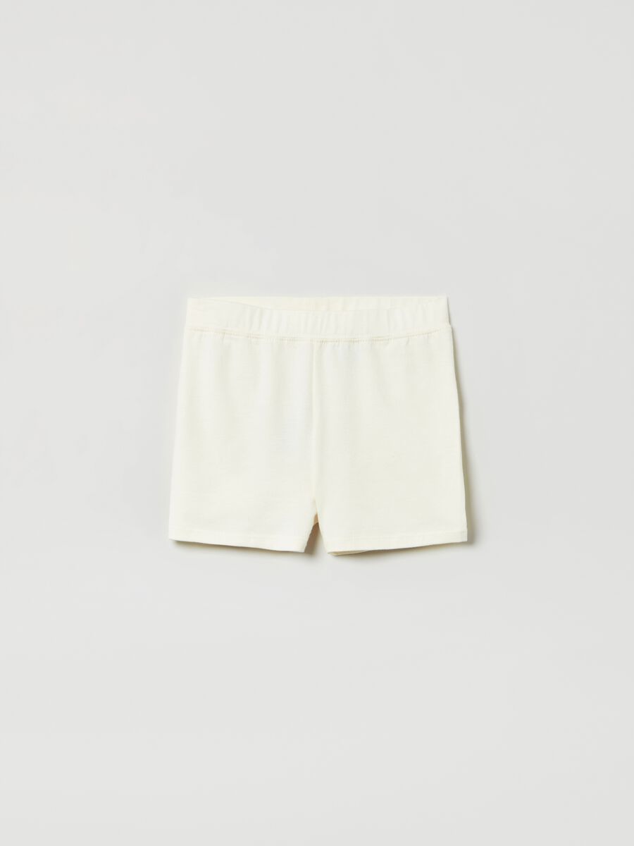 Shorts in cotone bio tinta unita_0