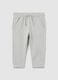 Toddler Grey Regular Fit Cotton Short Jogger Trousers_0