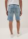 Slim Fit Light Blue Stretch Denim Cotton Blend Shorts_2