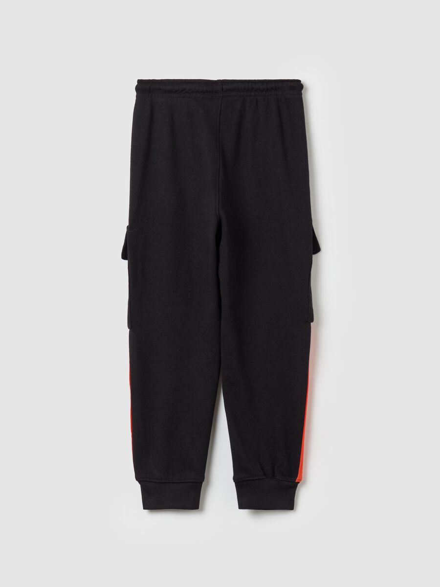Cargo joggers with drawstring and logo print_1