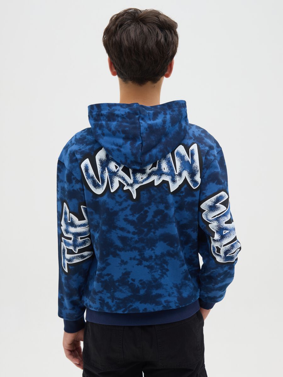 Tie-dye French terry sweatshirt with hood_2