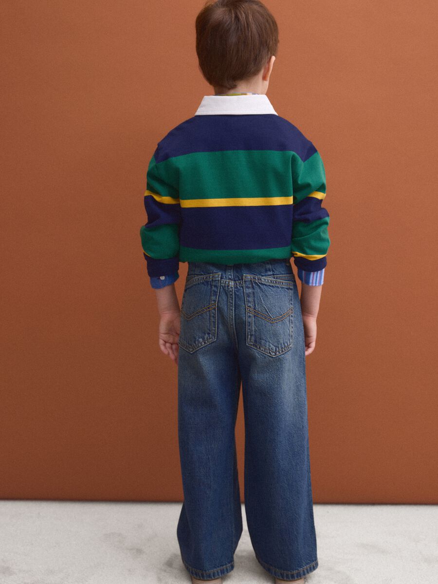 Boys&rsquo; blue 100% cotton skater-fit jeans_1
