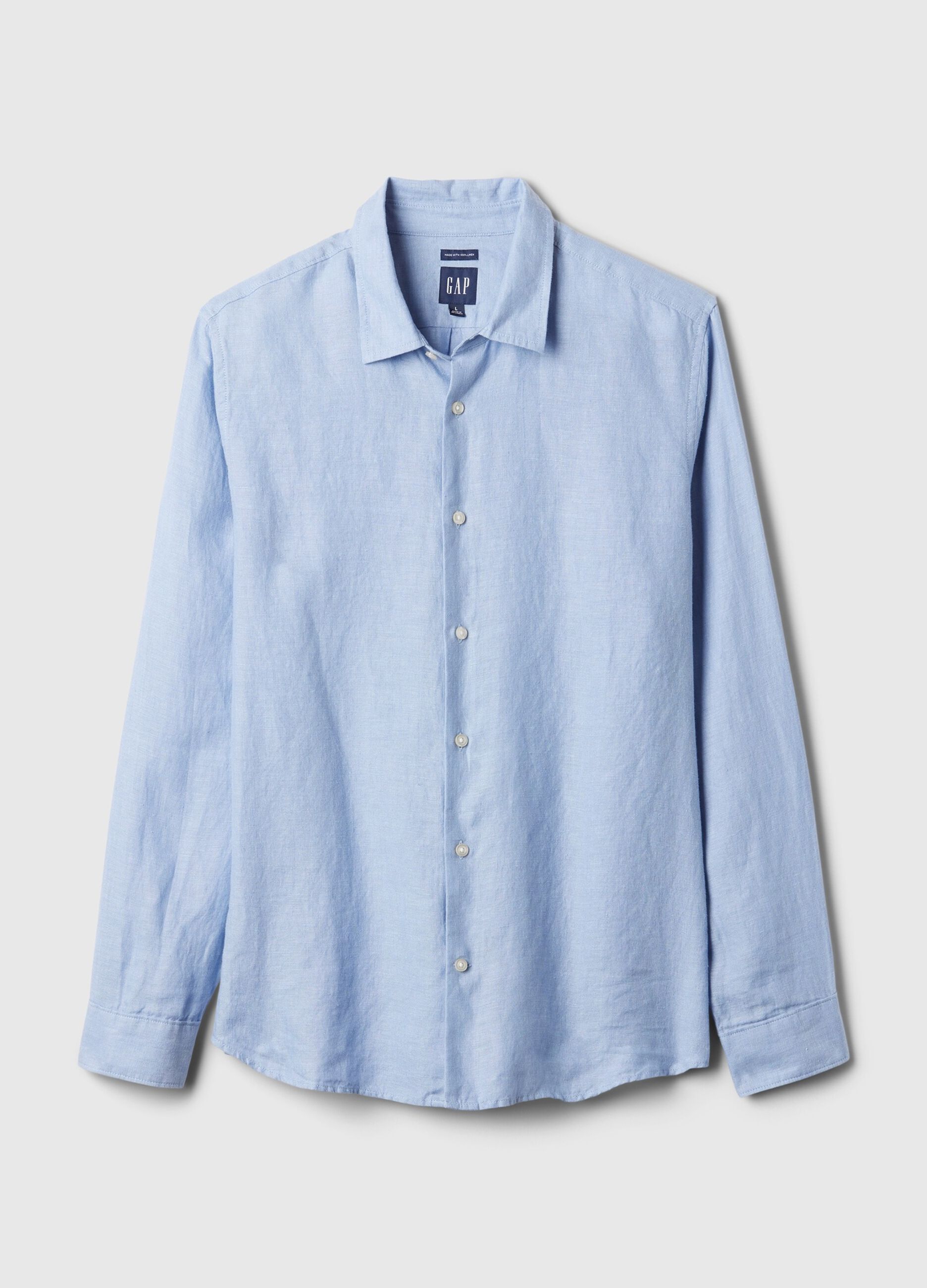 Regular-fit shirt in linen