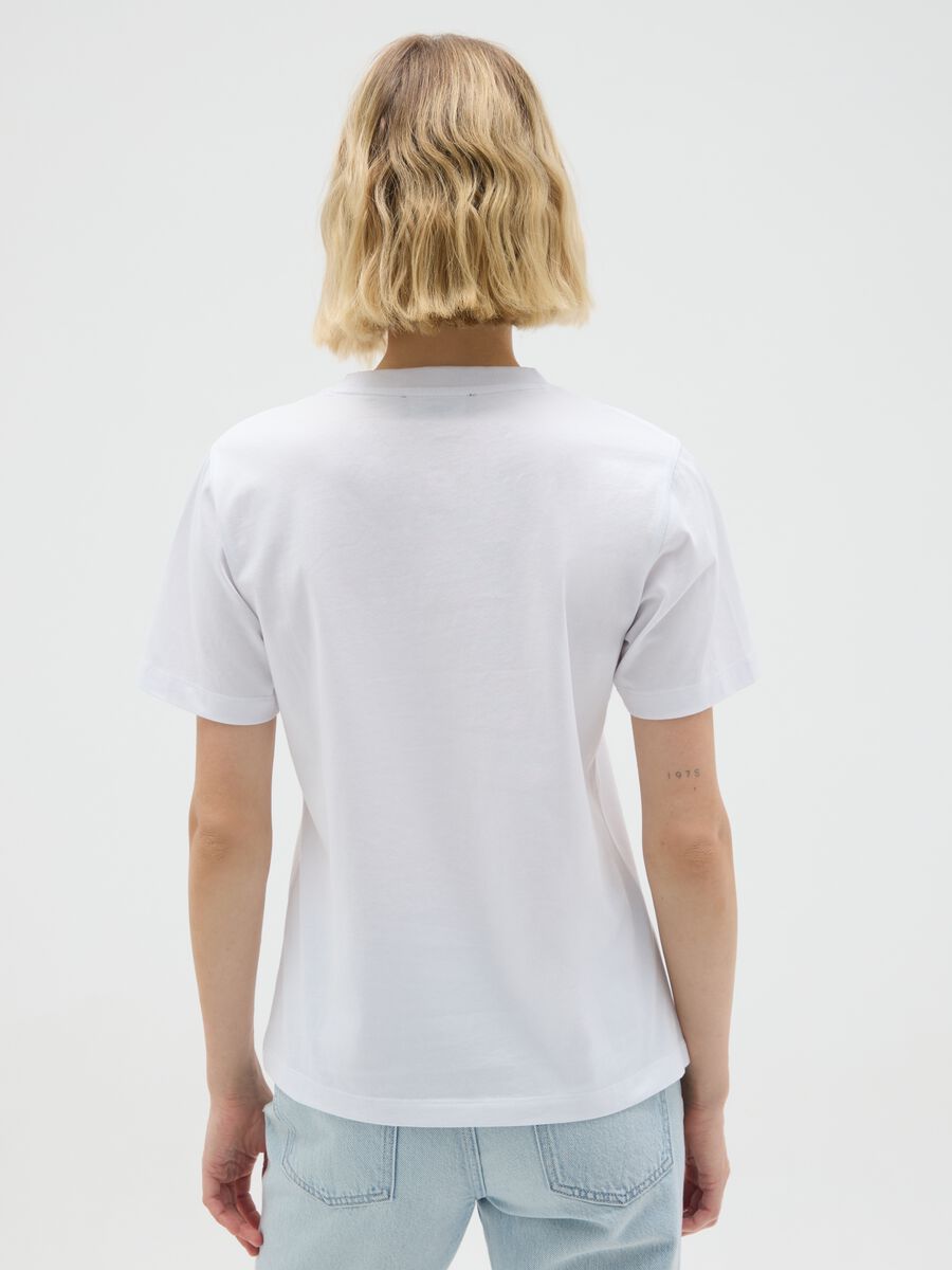 White pure cotton regular fit T-shirt with Minnie print_3