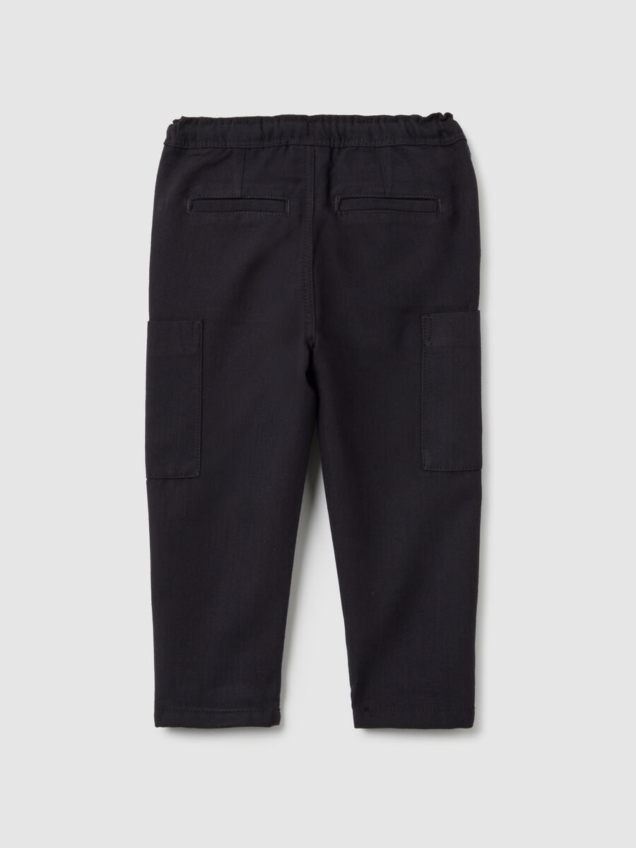 Pantaloni neri da neonato regular fit_1