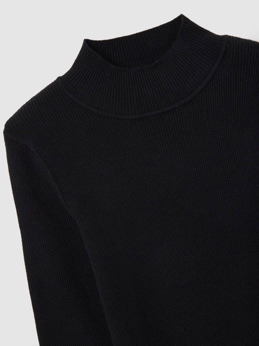 Maglione a collo alto nero_5