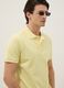 Yellow short-sleeve organic cotton polo shirt, regular fit_0