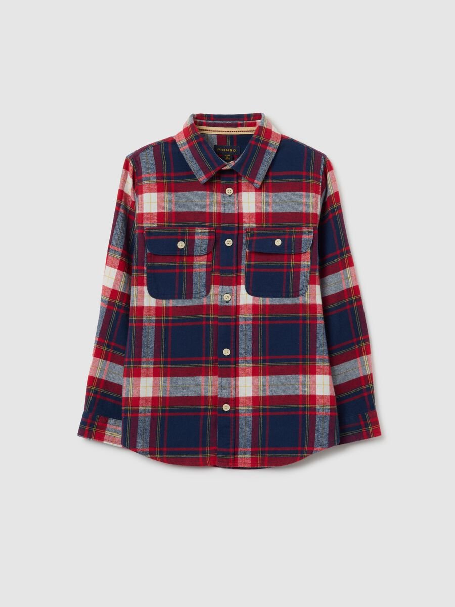 Children's pure cotton checked regular fit shirt_3
