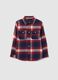 Children's pure cotton checked regular fit shirt_3