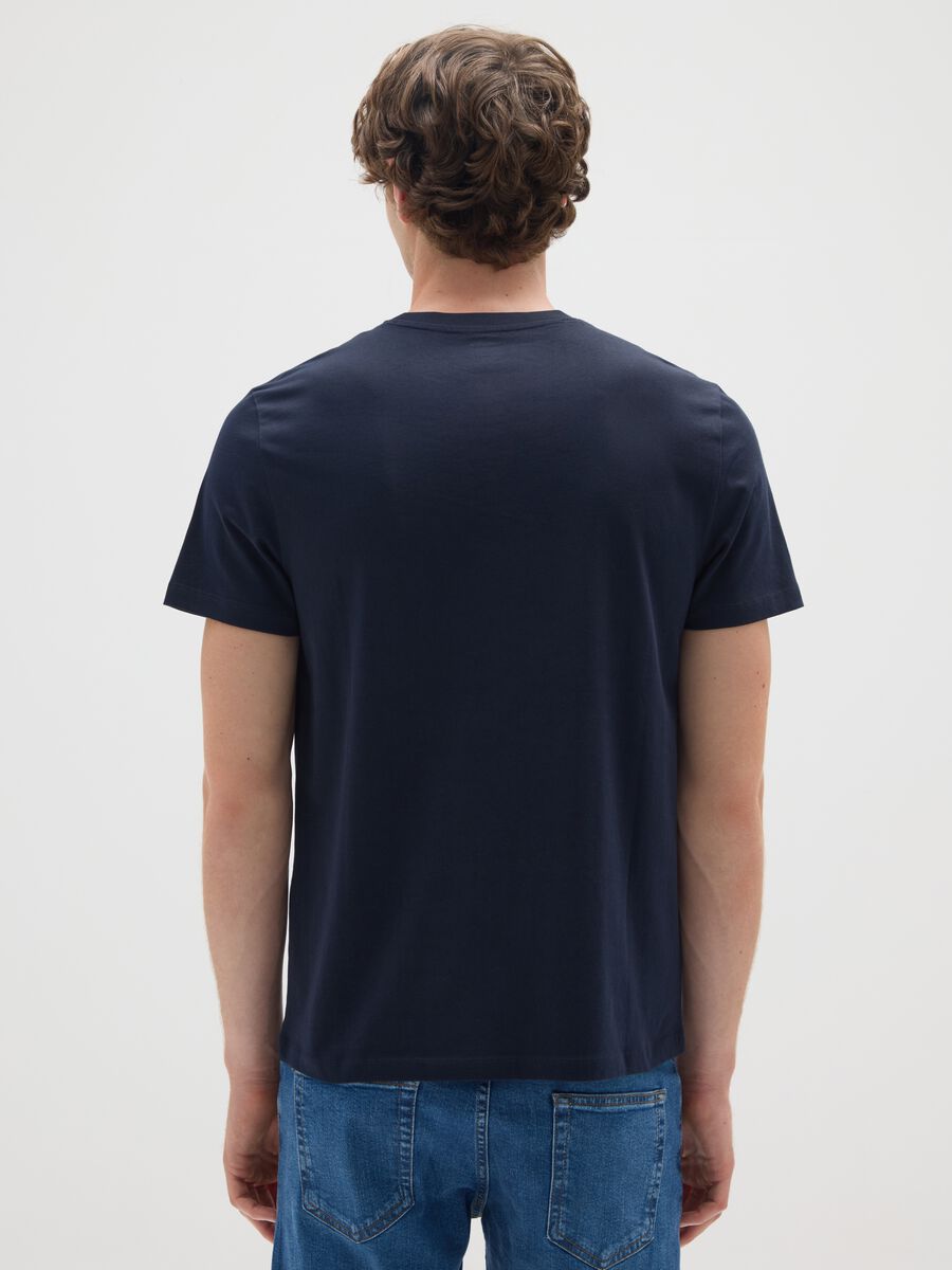 Black pure cotton regular fit T-shirt_2