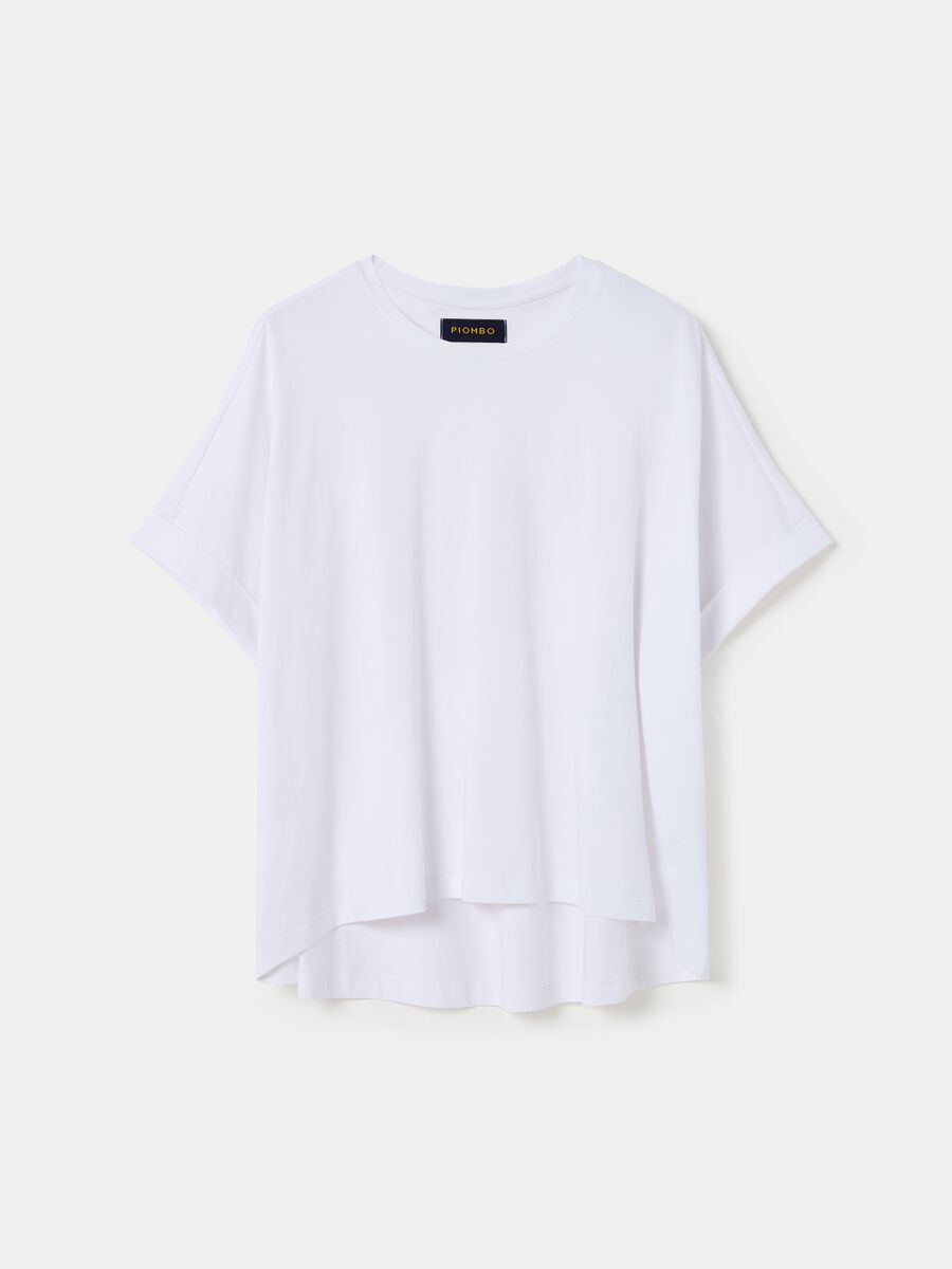 Cotton T-shirt with turn-ups_3