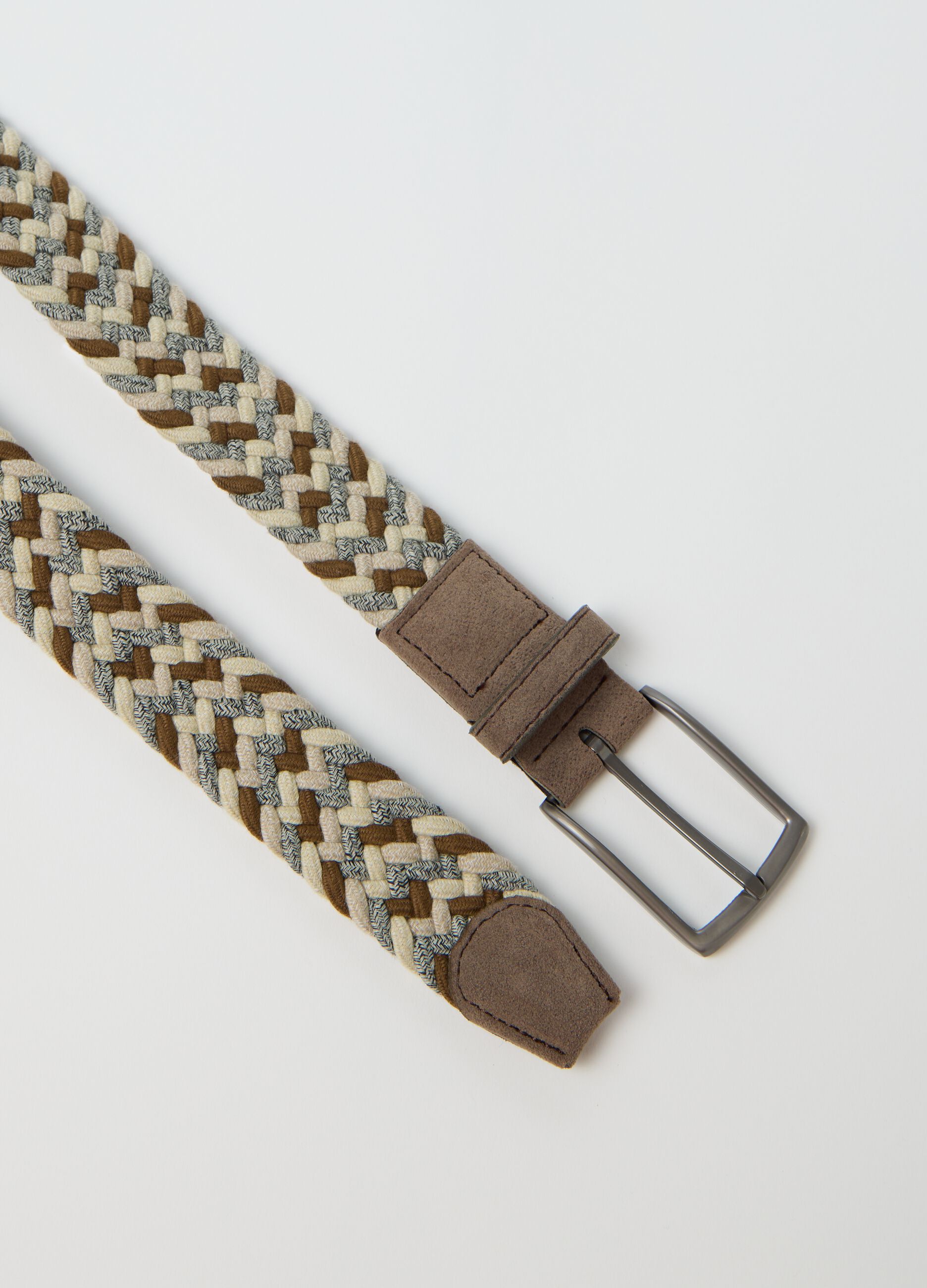 Multicoloured woven belt